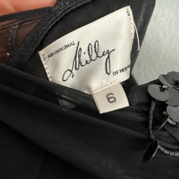 NWOT Milly beaded black dress - Picture 8 of 14